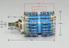 24 Step Attenuator Volume Control Pot Log Stereo