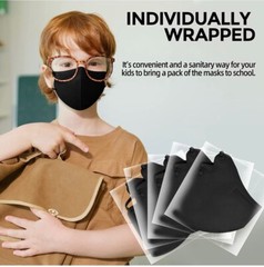 100/40/20Pcs Black KN95 Face Mask 5 Layer BFE 95% Disposable Respirator For Kids