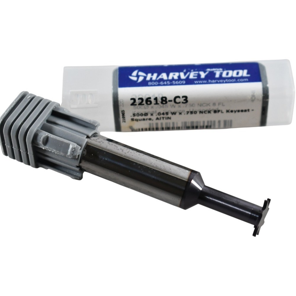NEW Harvey Tool 22618-C3 Carbide Keyseat Cutter 0.500” Dia 0.045” Width AlTiN