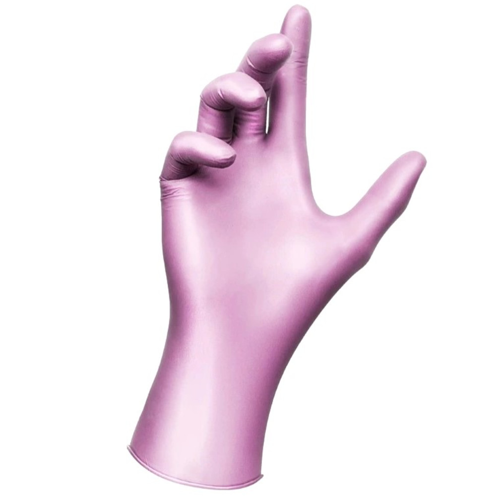 Top Glove Nitrile Disposable Powder Free Glove – Pearlescent Pink/ Violet 50s