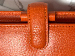 Rare HTF Filofax Orange Leather Finsbury Personal Organizer Planner 7.5″Ht 5.25W