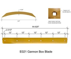 E021 – Scraper Box Blade, fits many Gannon Boxes – 1/2″ x 6″ x 64.625″