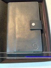 Shinola leather Journal Cover black notebook snap made in USA new w gift box