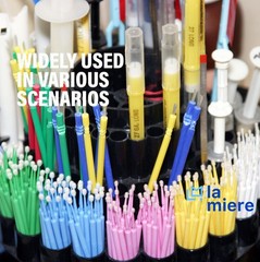 LA MIERE 400pcs 1.2mm White Dental Micro Applicators White,