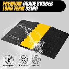 Rubber Cable Protector Ramp 5 Channel ADA Compliant Low Profile Drive Over