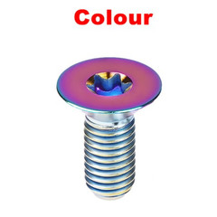 M8x20mm Inner Plum Countersunk T30 Torx Head Ti Titanium Bolts Screws Motorbike