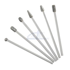 6pc 1/4″ Tungsten Rotary Carbide Burr Bits Aluminum Bur 6″ Long Shank Single Cut
