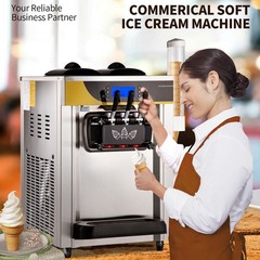 VEVOR Commercial Ice Cream Machine 22-30L/H 2200W Countertop Soft Serve Maker