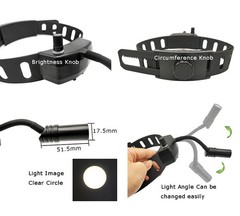 Dental Wireless 5W LED Headlight ENT Medical Headband Head Light Black US STOCK
