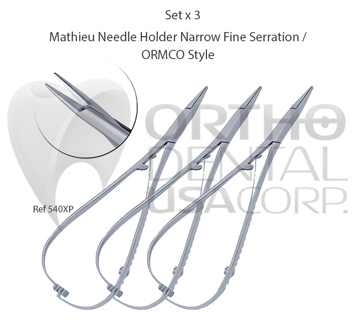Set x 3 Mathieu Pliers High Quality Pliers Needle Holder Made for USA seller