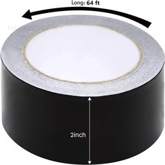 Black Aluminum Foil Tape High Temp Heavy Duty 2 INCH x 64 Feet