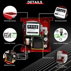 110V 550W Electric Diesel Oil Fuel Transfer Pump Self Priming +Hose Fuel Nozzle