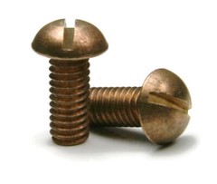 #10-32 | Silicon Bronze Slotted Round Head Machine Screw – Select Length & Qty