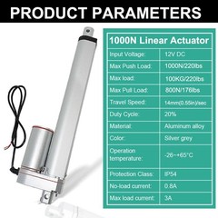 Heavy Duty 2x 14mm/s Linear Actuator Motor W/ Remote Control for Auto Medical DO