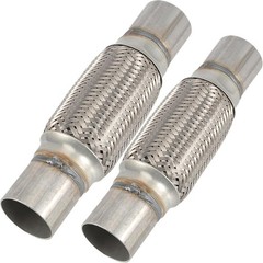 2 Pack 2.5 x 6 x 10 Inch Stainless Steel Heavy Duty Exhaust Flex Pipe, Double…