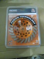 RIDGID Turbo Cup 7″ Grinding Wheel 24 Segment Blade Concrete Surfacing TAW7024P1