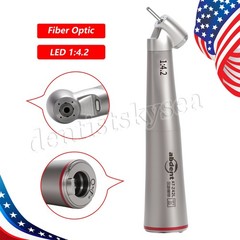 abdent 45° Angle Head Contra Angle LED Optic 1:4.2 Handpiece Inner Water Spray