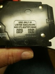 (1) General Switch GH2020H type GB 2 single Pole 20 Amp Circuit breaker Twin