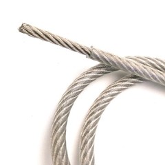Looped End 3/16″ Vinyl Coated Galvanized Steel Cable 7×19, 1/8″ Core, 1ft – 70ft