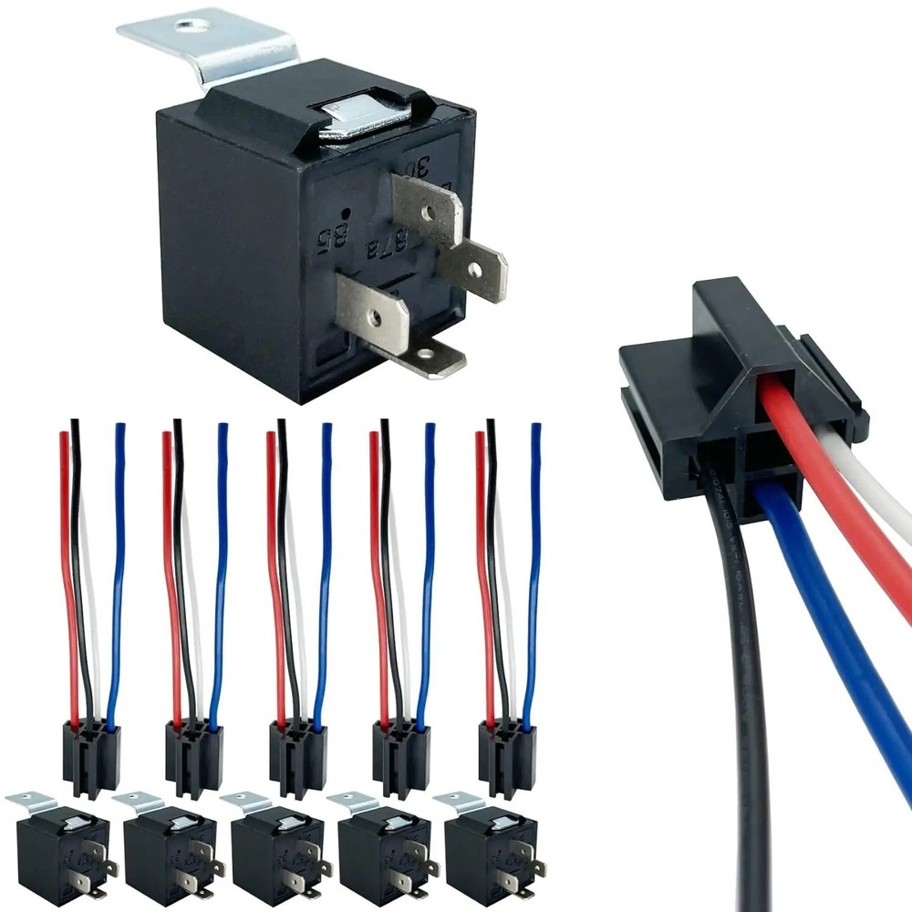 4-pin 40/30AMP 12V Relay Kit Spst 12-Volt 2-Pack Automotive Relay 2 pack