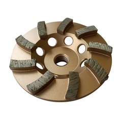 4″ Concrete Grinding Cup Wheels 9 Diamond Abrasive Seg 5/8″-11 Arbor