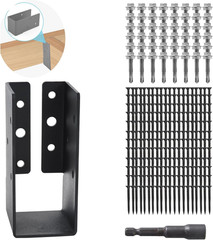 Concealed Joist Hangers, 24 Pcs of 2″X4″Outdoor Concealed-Flange，Q235 Steel Plat