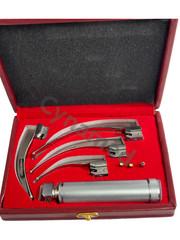 LARYNGOSCOPE MACINTOSH INTUBATION SET OF 4 BLADES AND ONE HANDLE EMT ANESTHESIA