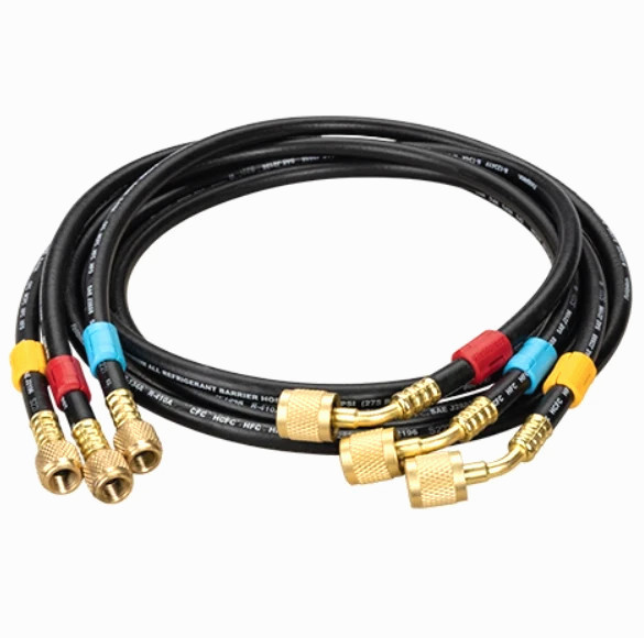 Fieldpiece HR3L 1/4″ Low Loss Valves Hose Set – 3 Pack