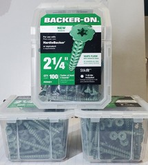 3 Packs 100ct Ea.Backer-On No. 9 X 2-1/4 in Star Round Flat Head Serrated Screws