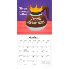 But First, Coffee | 2027 7×14″ (Hanging) Monthly Mini Wall Calendar