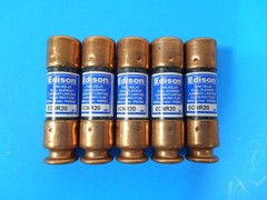 Lot of (5) Edison ECNR-20 Time Delay Fuses 250V 20A RK5