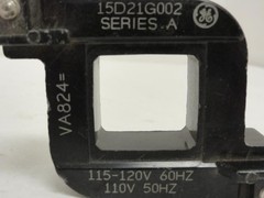 204406 Old-Stock; GE 15D21G002 Contactor Coil; 115/120V@60Hz; 110V@50Hz