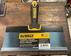 DEWALT Drywall 10″ Blue Steel Taping Knife w/ Soft Grip Handle | DXTT-2-126