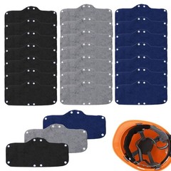 24 Pcs Washable Hard Hat Sweatbands – Cotton Liner for Safety Helmets, Dark Blue