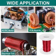 26 AWG Magnet Wire, 2 oz Magnetic Coil Wire, 155C(311F), Red,White