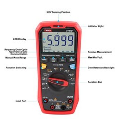 Ut61d+ Digital Multimeter True Rms Ac/dc Voltage Current Resistance Capacitance