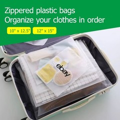 50-400 pcs 10″x12.5″ Frosted Zipper Clothing Bag Polyjacket/Polymailer UL ebay