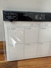2027 Weekly Desk Planner Rae Dunn Planner 17 Mo Calendar Aug 2026-Dec 2027 Black