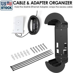 Black Ethernet Cable Caddy Holder Mounting Kit for StarLink Gen3 Cable Managemen