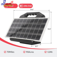 S2500 2.2 Joule Solar Fence Charger 60 Miles Solar Electric Fence Charger for Li