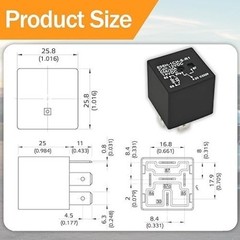 Automotive Relay (Pack of 4) – 12VDC 50AMP 5-Pin Relay Quic Number of Items: 4