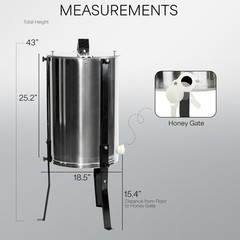 Scratch & Dent Four 4/8 Frame Stainless Steel Bee Honey Extractor BEE-V004B