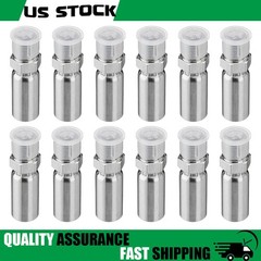 Heavy Duty 1/4″ ID to 3/8″ NPTF Male Hydraulic Hose End Fitting 12 Pcs