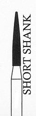 CROSSTECH Dental Diamond Short-Shank-FLAME-888/012C MB8C-Coarse 5Burs