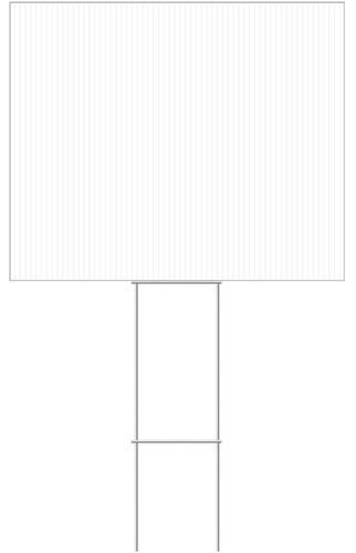 14″ X 18″ Create Your Own Yard Sign Steel H-Frame White Blank Corrugated Plastic