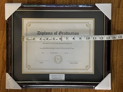 Diploma Certificate Frame 8.5”x11” / 11”x14” Black and Gold Matte