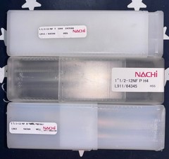 3pc SET Nachi 1-1/2-12 NF G H4 Tap 1-1/2” 12tpi Taper Plug Bottoming 1 of Each