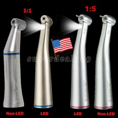 Dental 1:1 1:5 LED/No LED Contra Angle Fiber Optic Handpiece Inner Spray Fit NSK