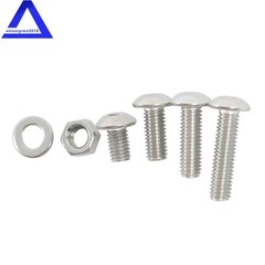 600PCS M3 M4 M5 M6 Stainless Steel Flanged Bolts and Nuts Kit,16 Common Sizes