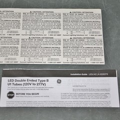 (18) GE T8 U-Shape LED Bulb LED13BDT8/U/850, G13 Medium Bi-Pin, 5000K, Type B